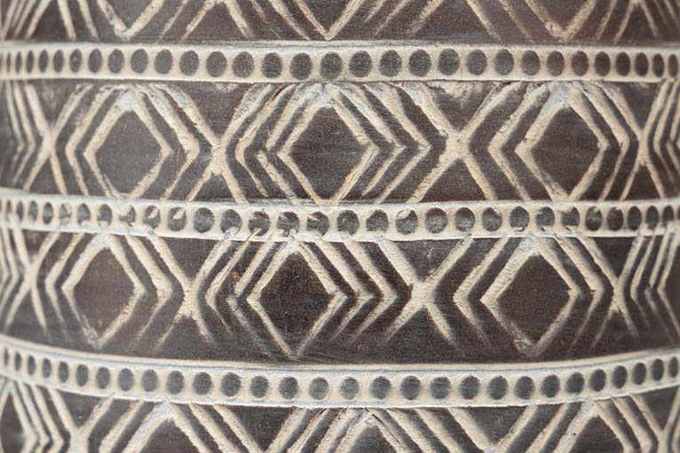 BROWN CERAMIC VASE 23x23x40 CM