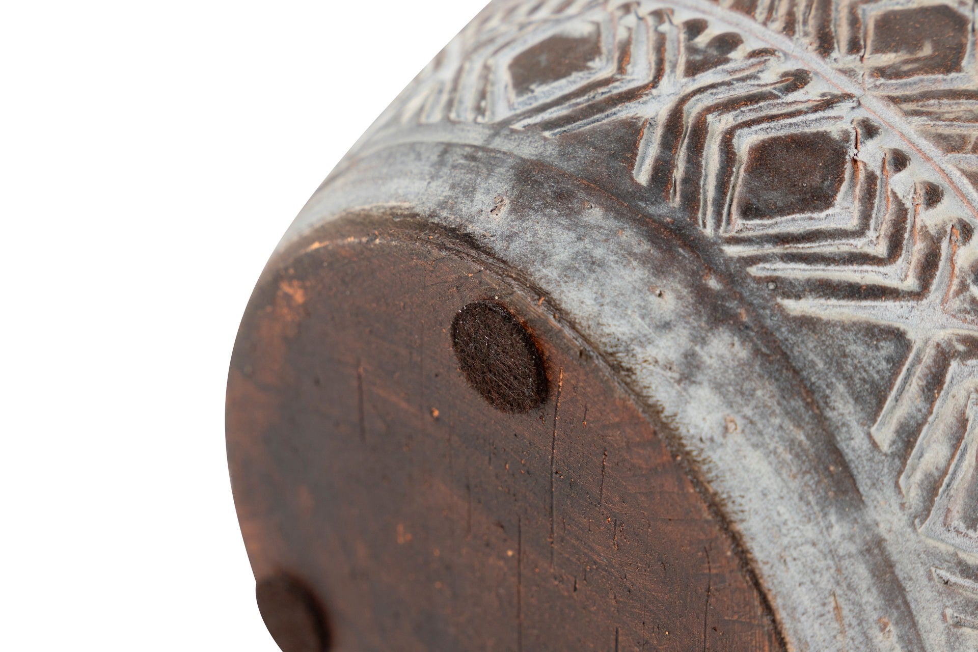 BROWN CERAMIC VASE 23x23x40 CM