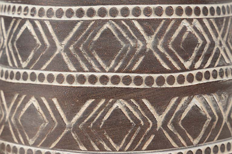 BROWN CERAMIC VASE 19x19x30 CM