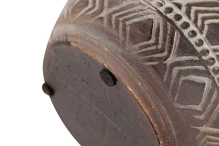 BROWN CERAMIC VASE 19x19x30 CM