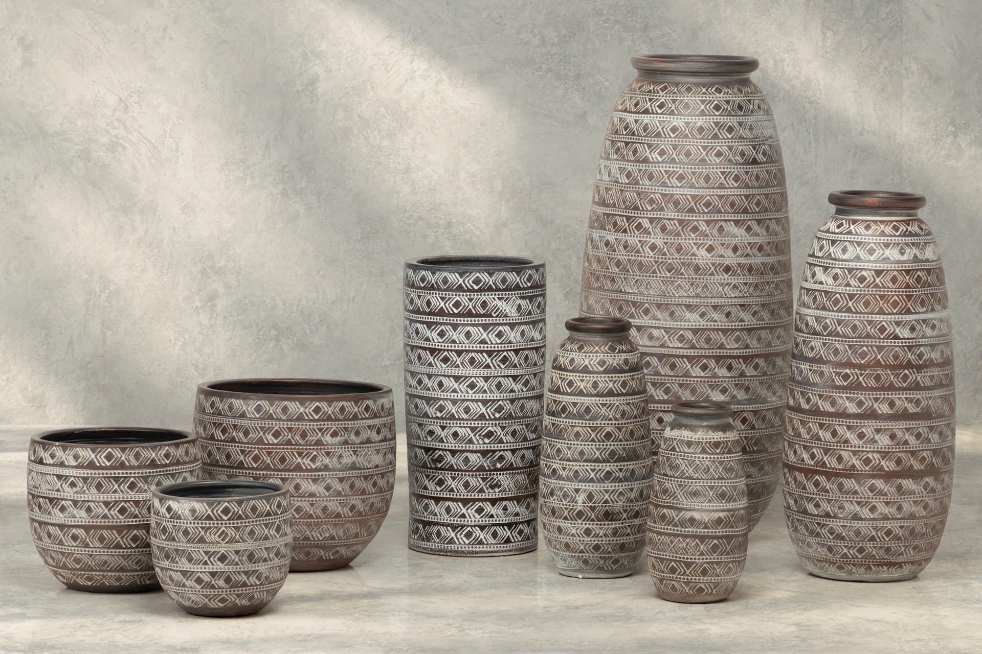SET 3 MACETEROS 30x30x28 25x25x19 20x20x16 CM