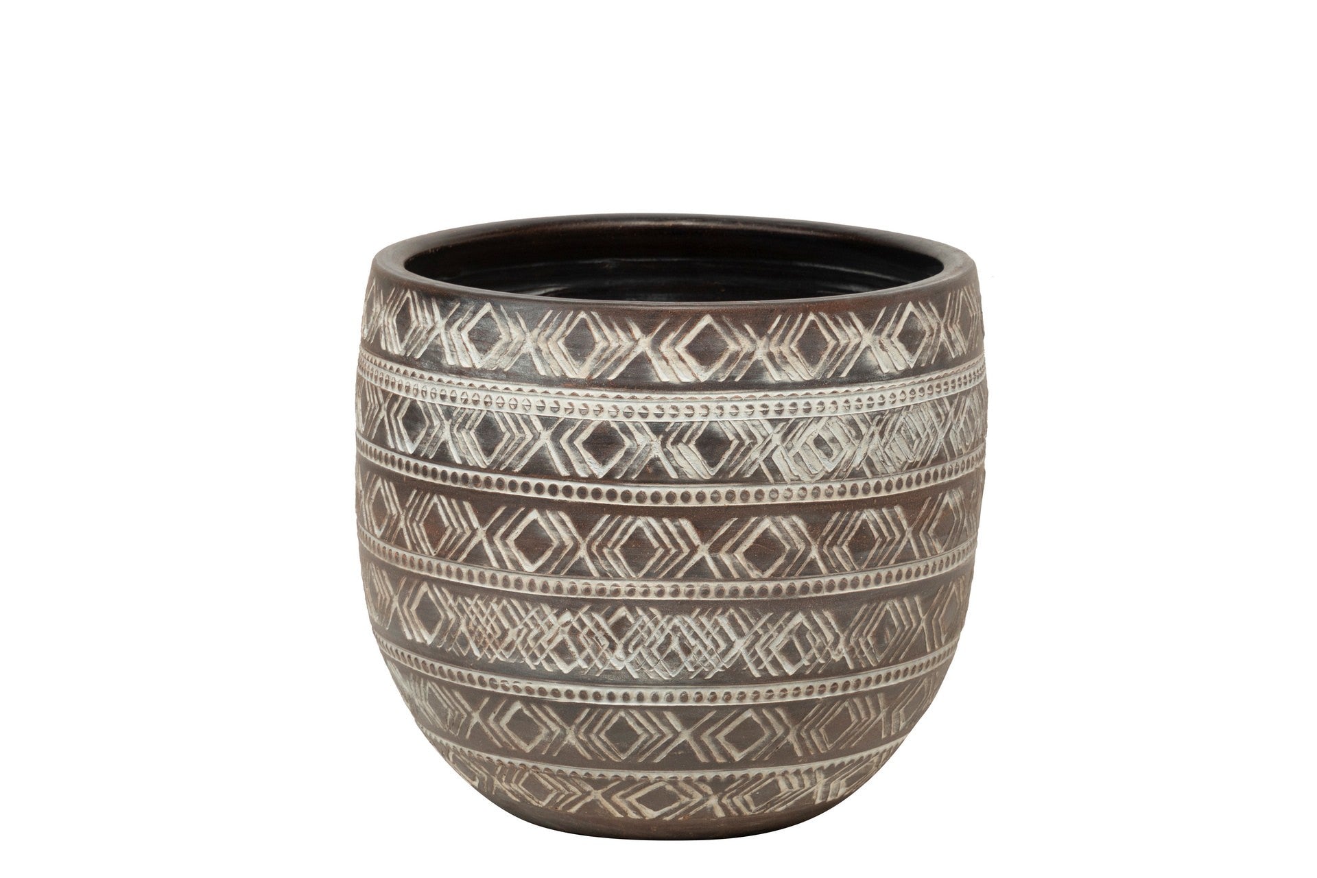 SET OF 3 POTS 30x30x28 25x25x19 20x20x16 CM