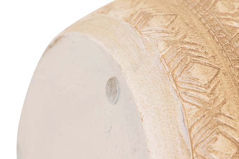 BEIGE CERAMIC VASE 30x30x80 CM