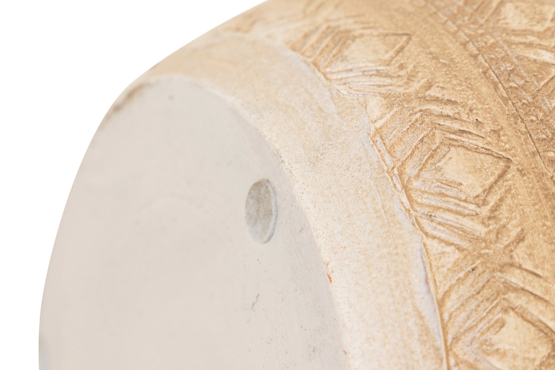 BEIGE CERAMIC VASE 30x30x80 CM