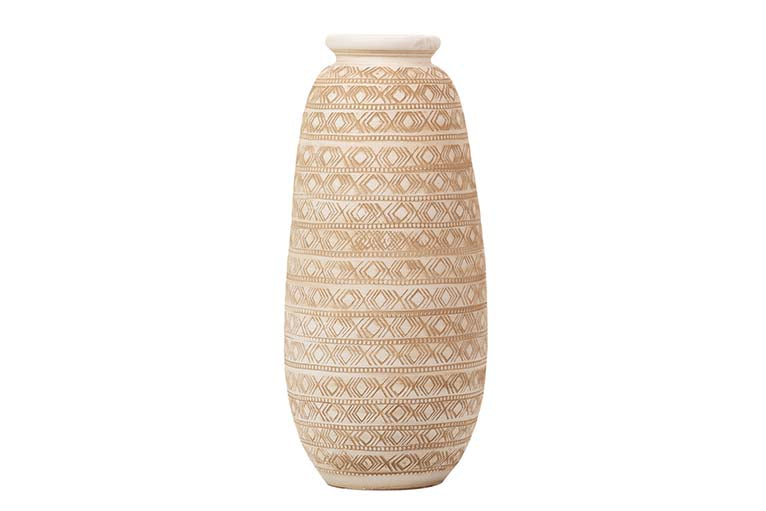 BEIGE CERAMIC VASE 26x26x60 M