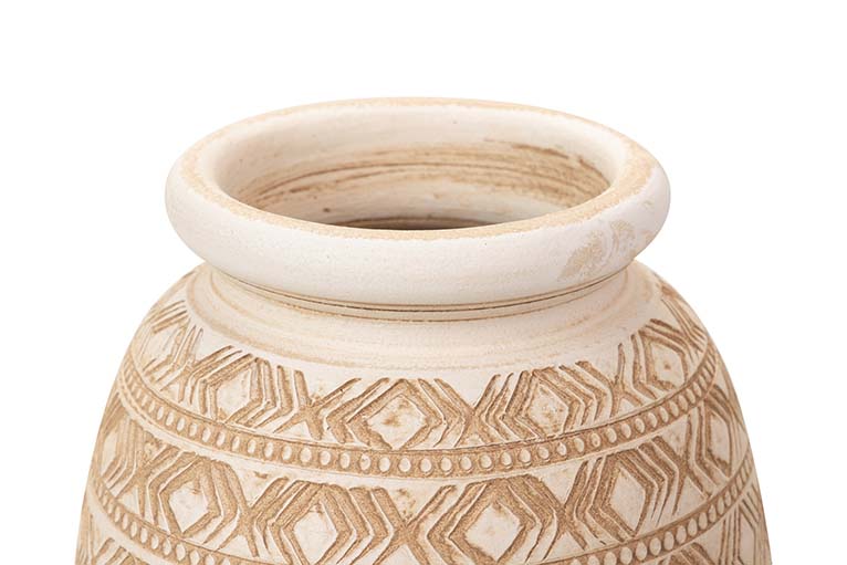 BEIGE CERAMIC VASE 26x26x60 M