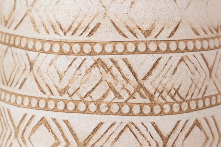 JARRON CERAMICA BEIGE 19x19x30 CM