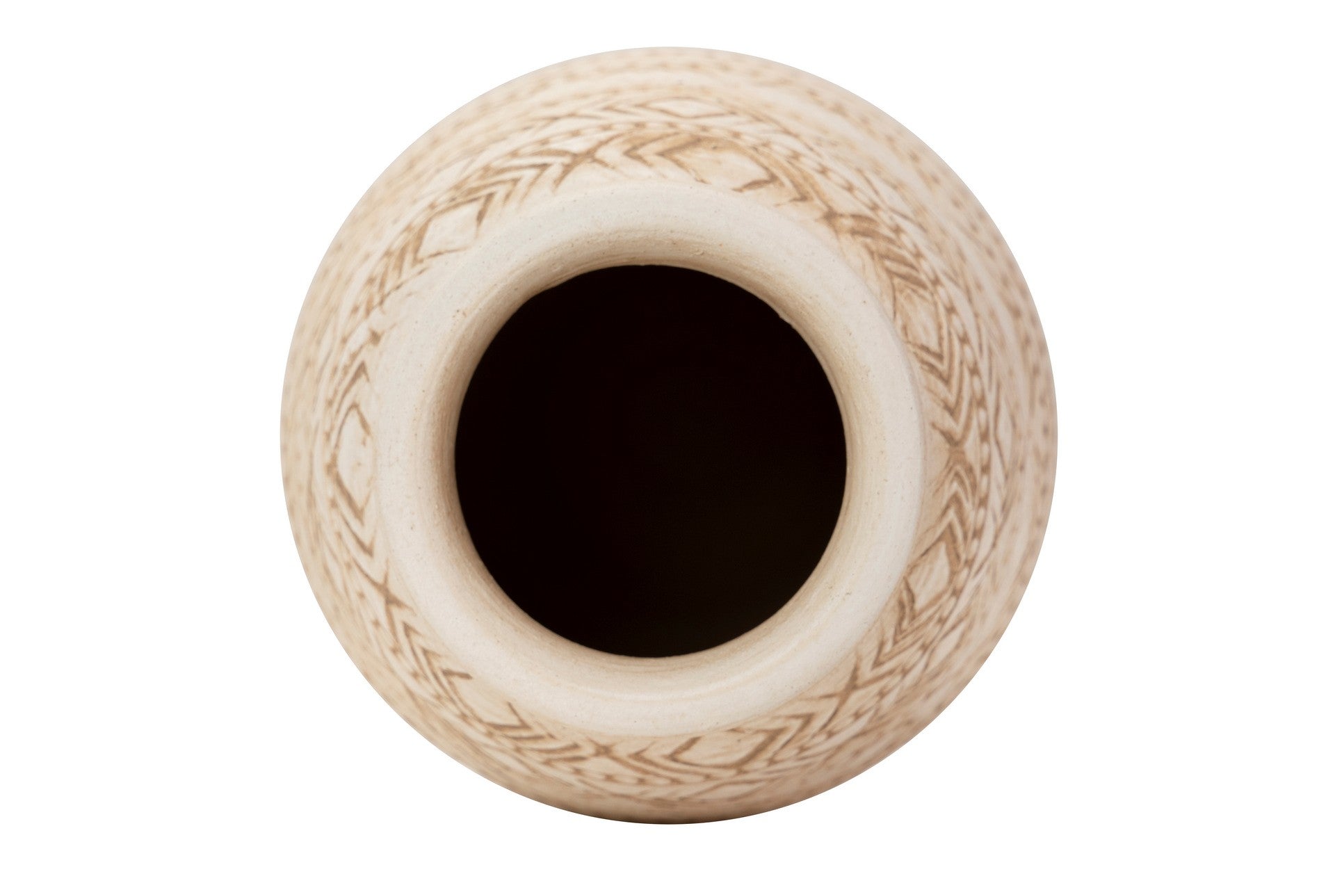 BEIGE CERAMIC VASE 19x19x30 CM