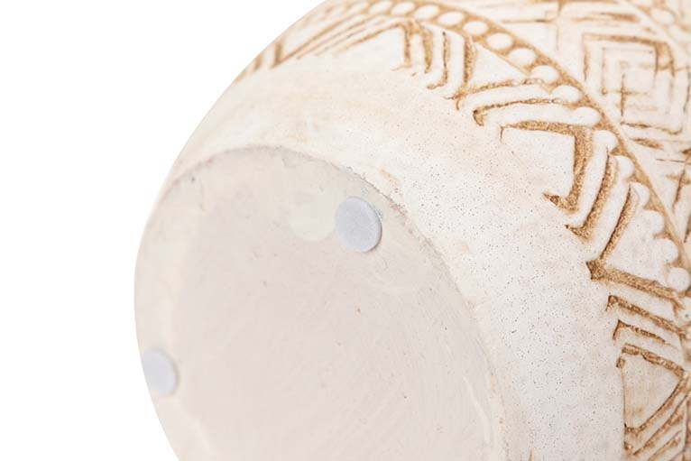 BEIGE CERAMIC VASE 19x19x30 CM