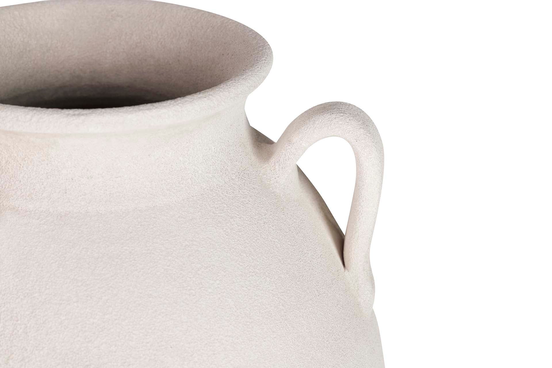 WHITE CERAMIC VASE 28x28x60 CM
