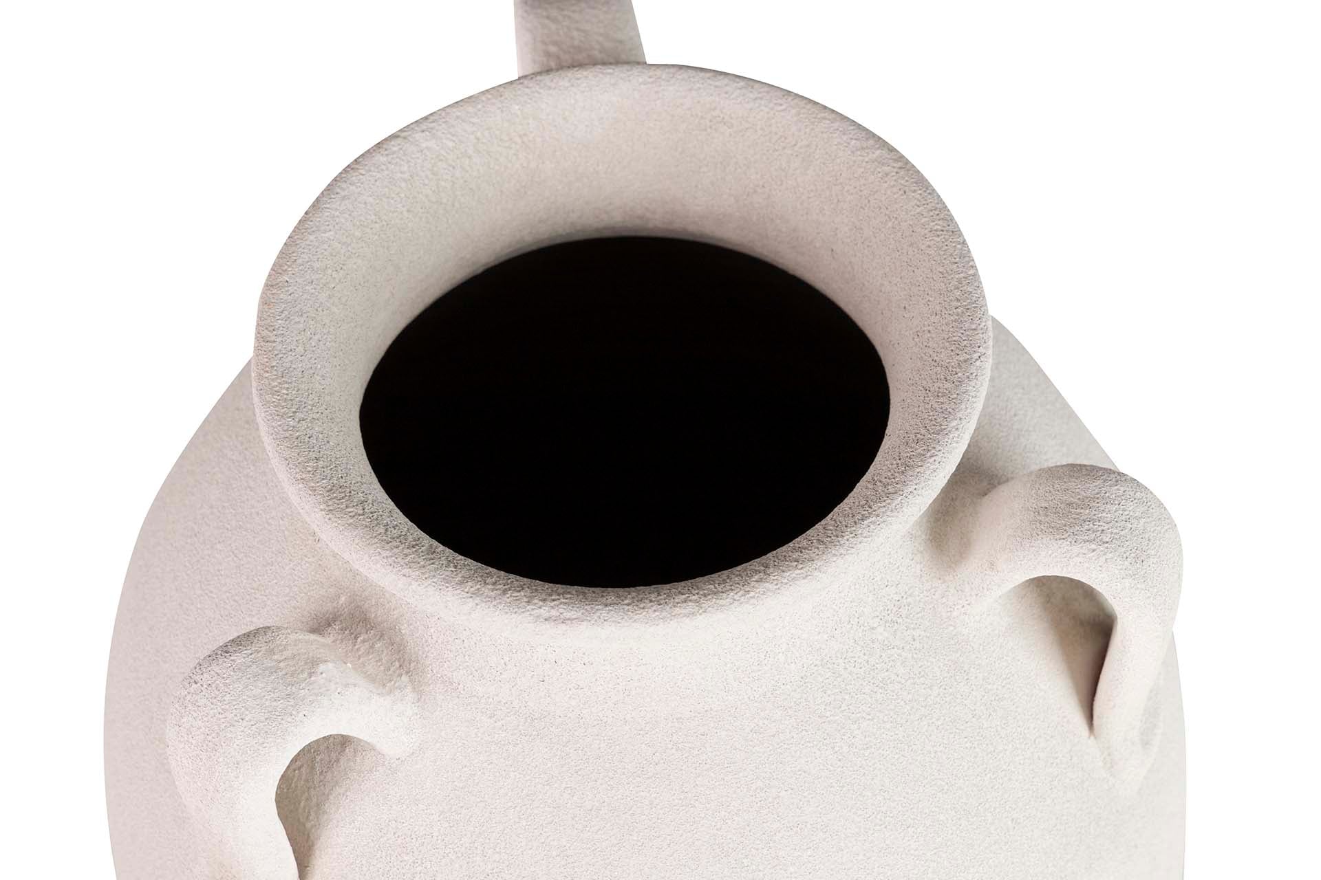 WHITE CERAMIC VASE 28x28x60 CM