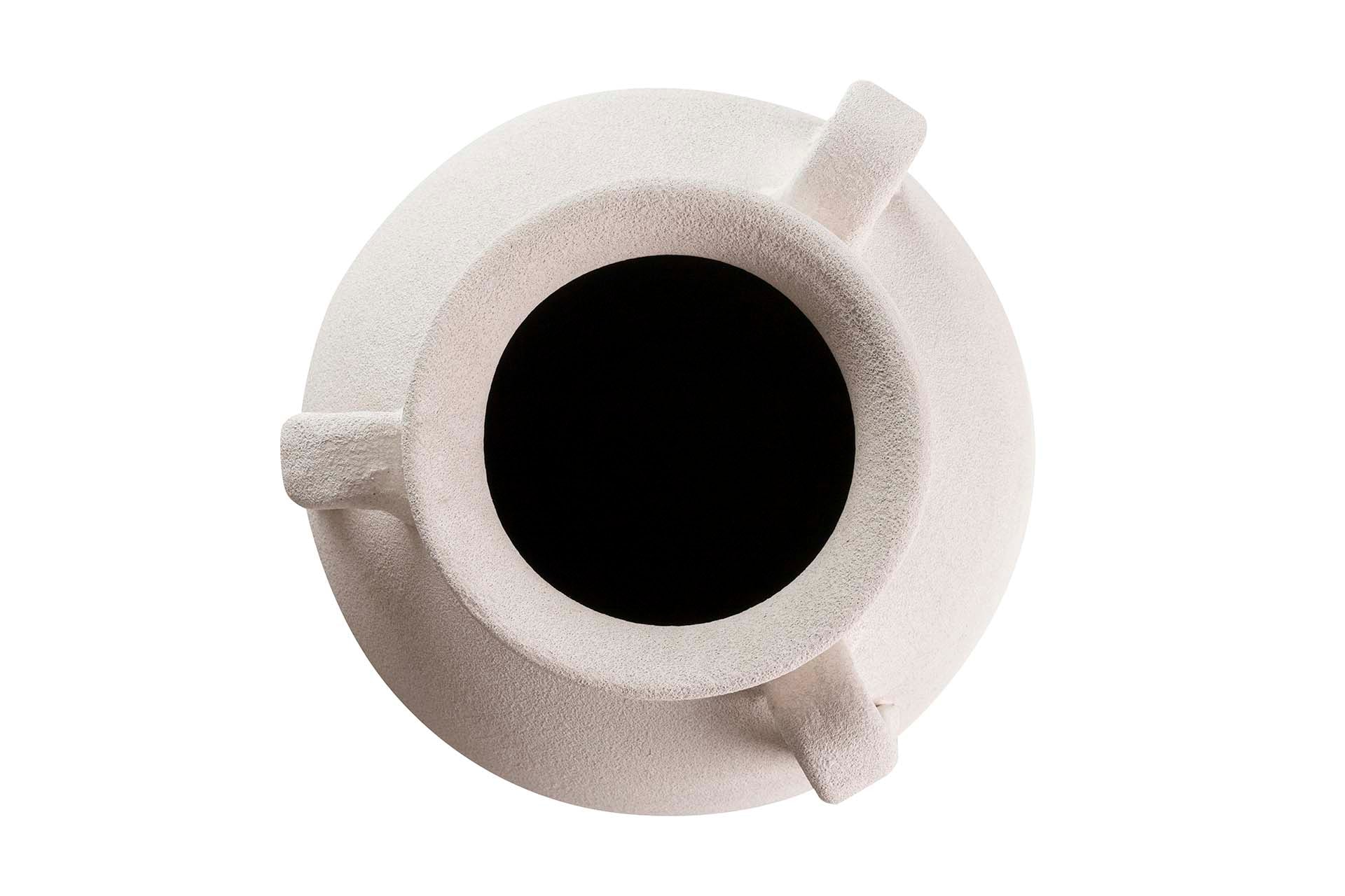 WHITE CERAMIC VASE 28x28x60 CM