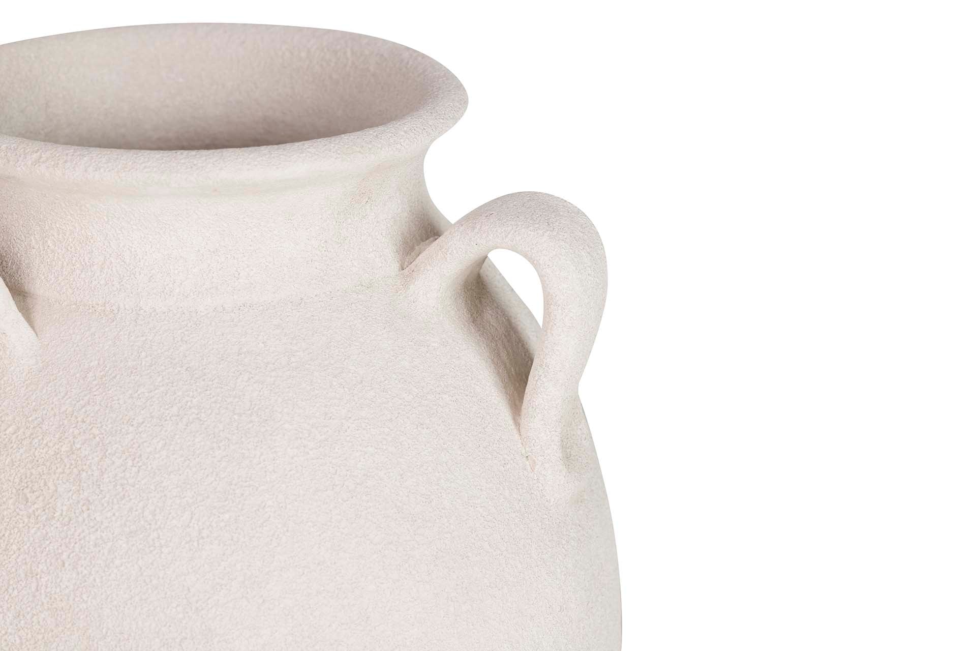 WHITE CERAMIC VASE 25x25x40 CM