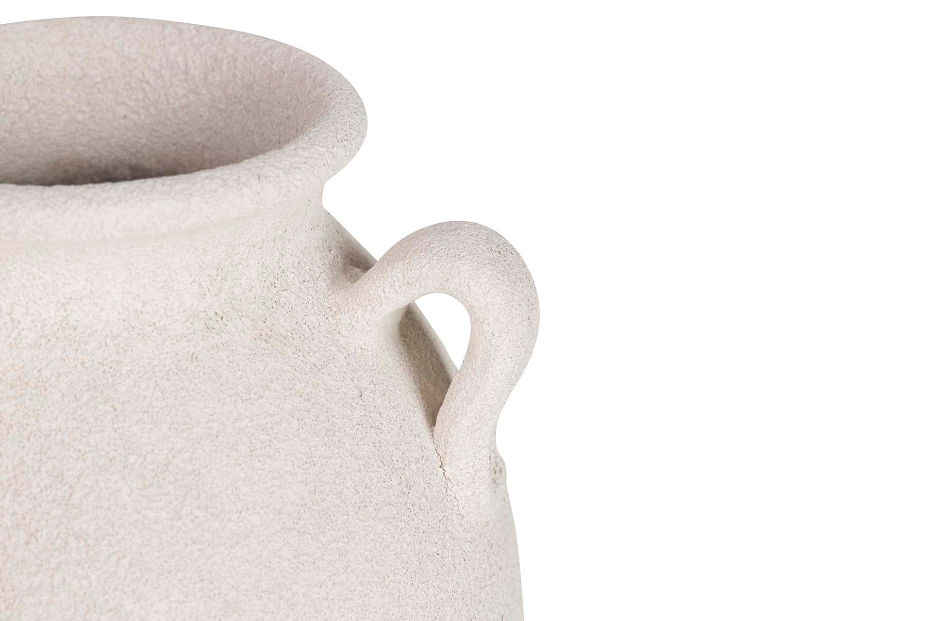 WHITE CERAMIC VASE 22x22x30 CM