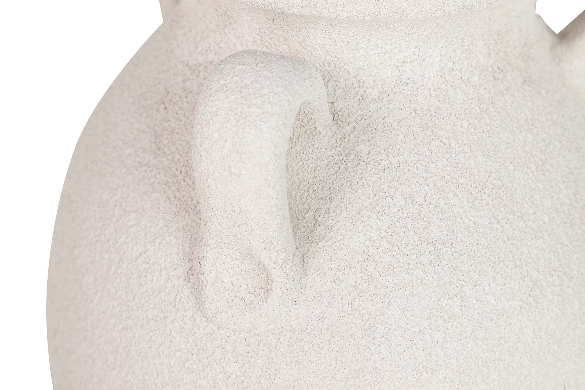 WHITE CERAMIC VASE 22x22x30 CM