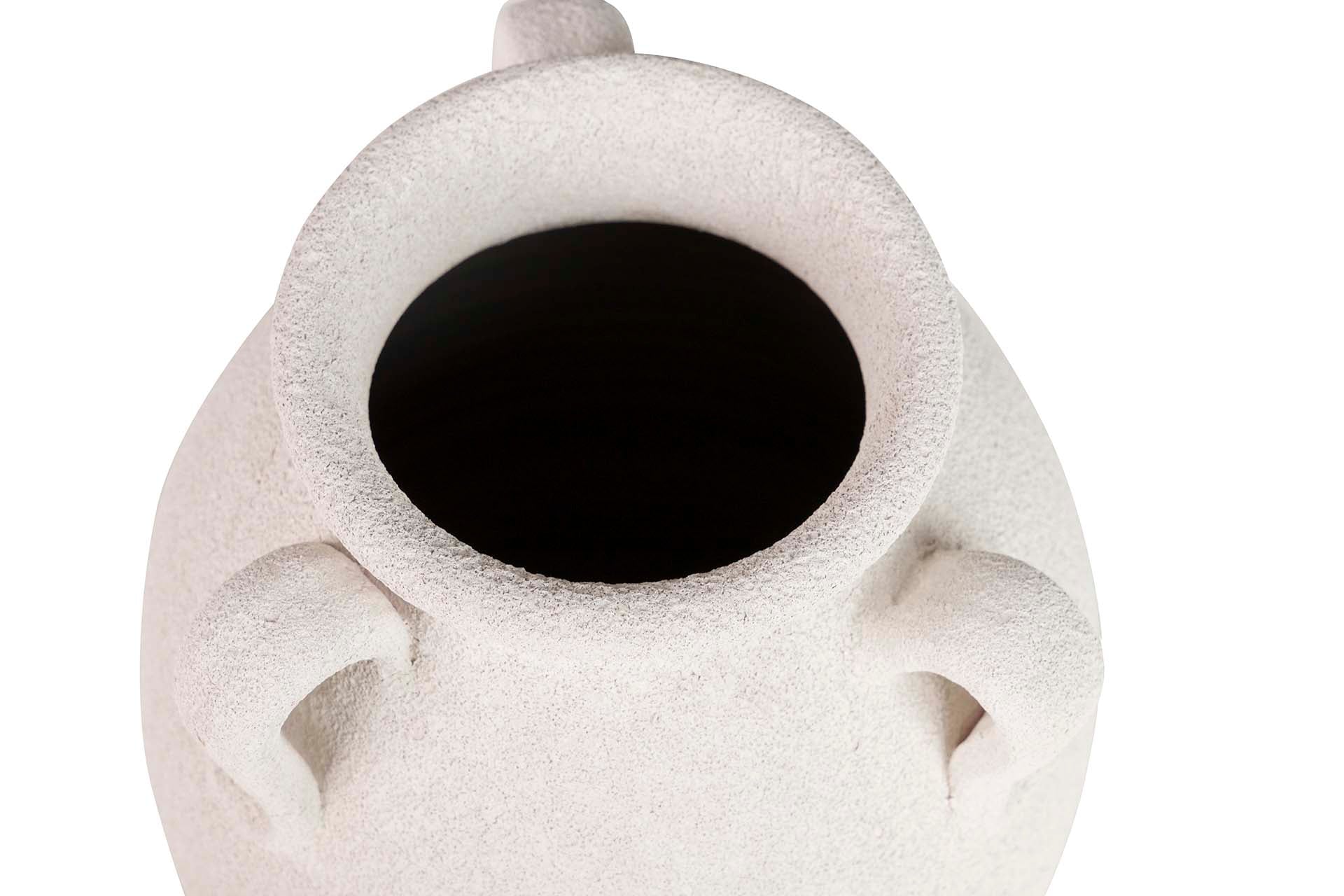 WHITE CERAMIC VASE 22x22x30 CM