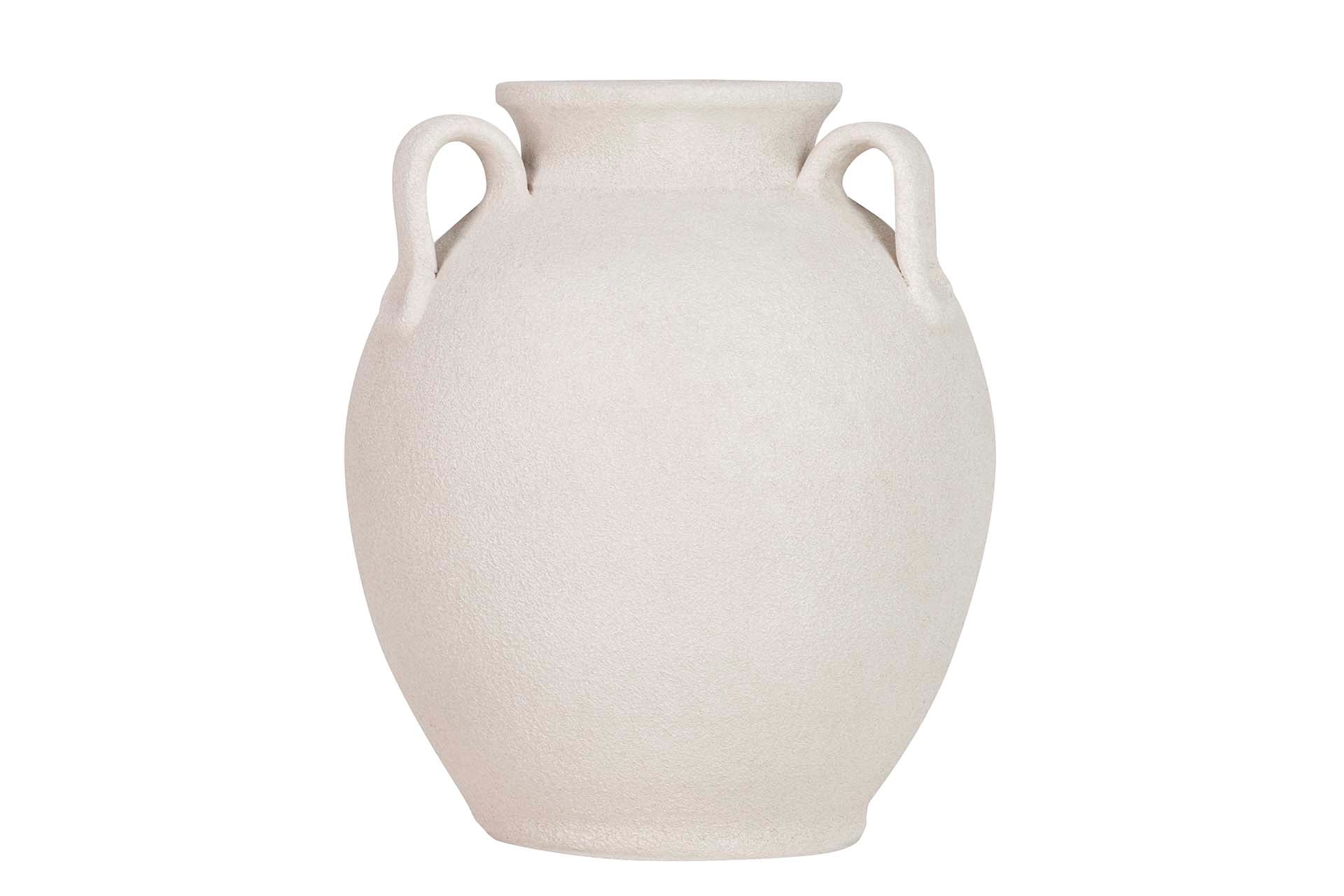 WHITE CERAMIC VASE 35x35x40 CM