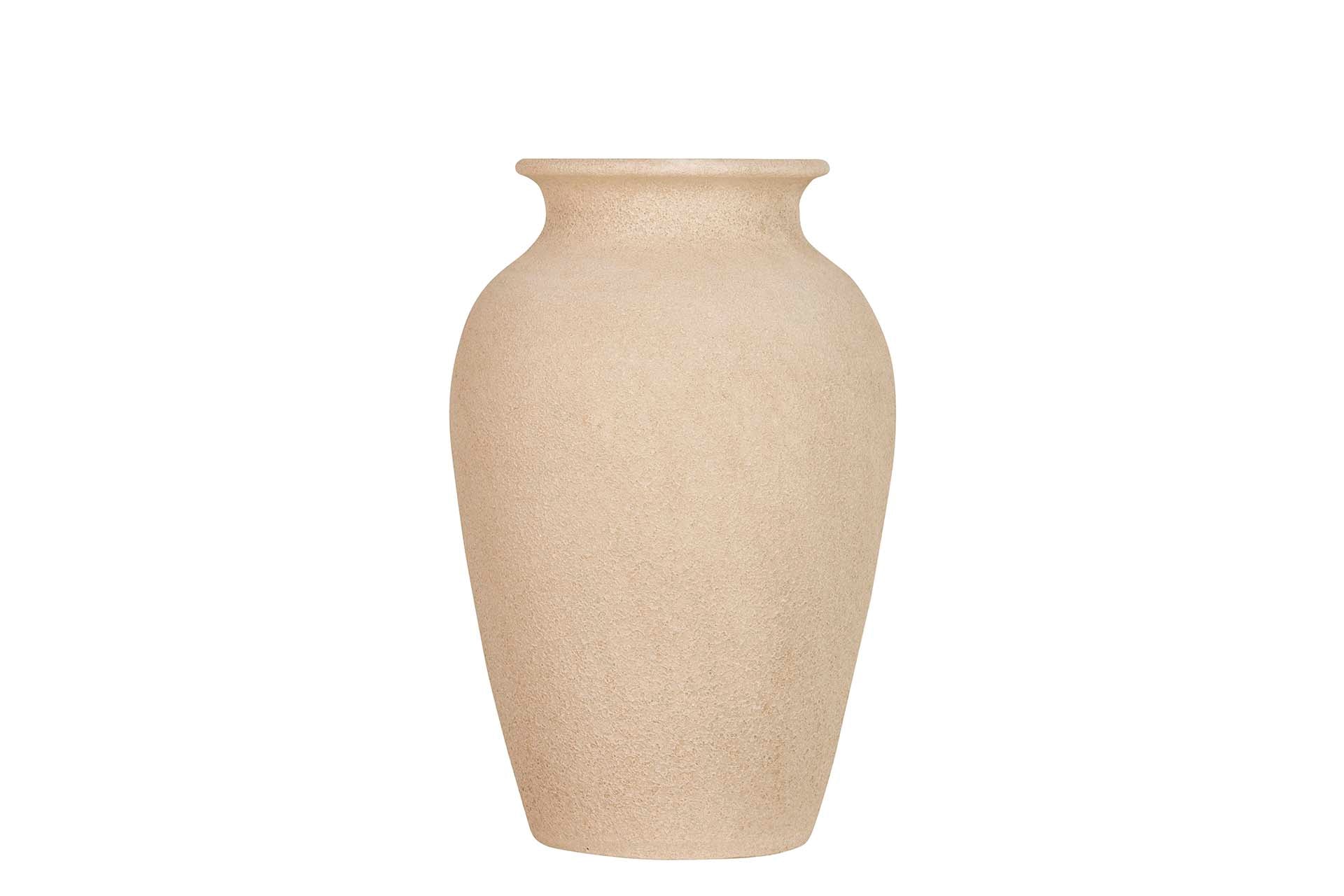 BROWN CERAMIC VASE 22x22x30 CM