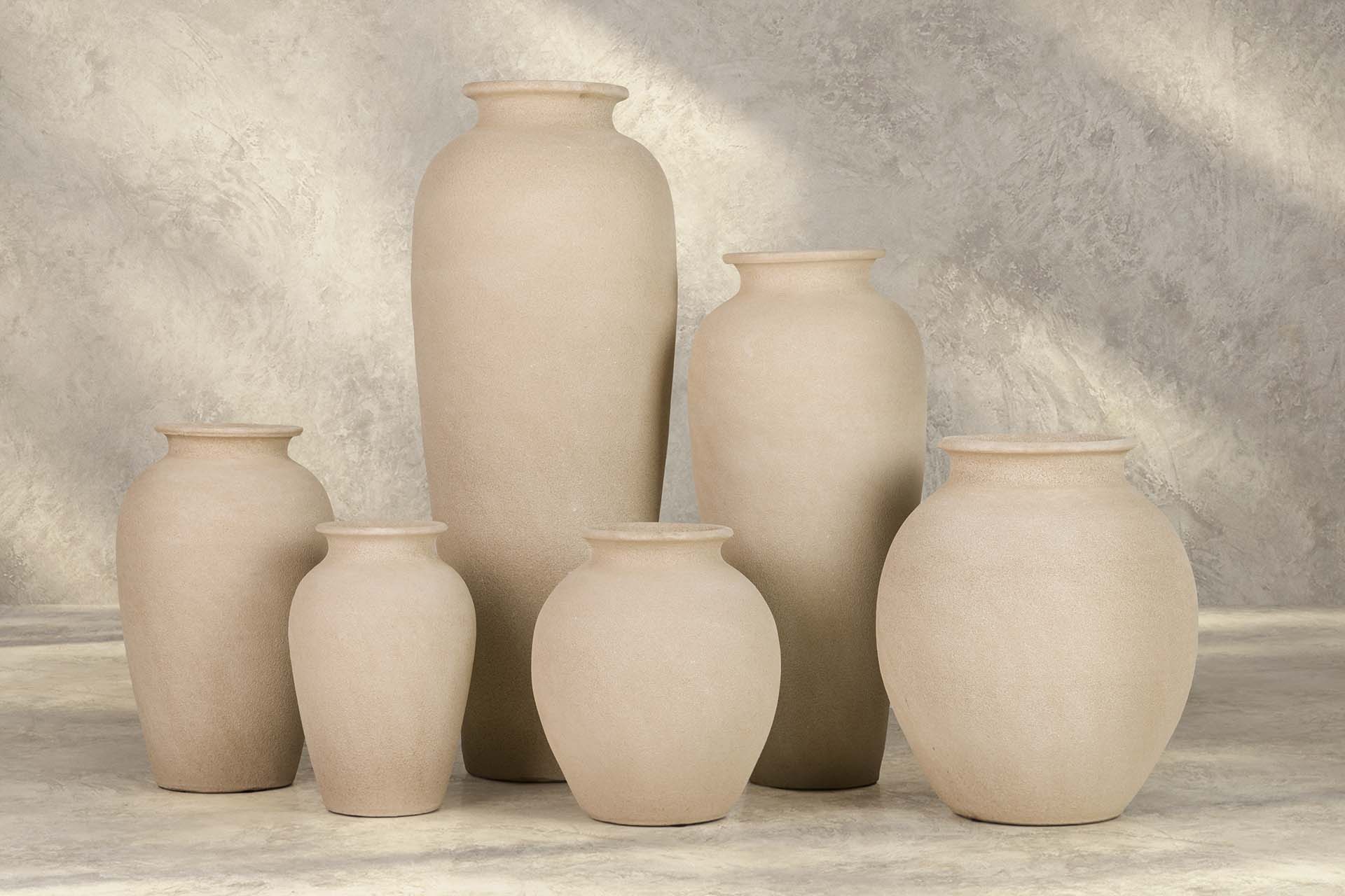 VASO DE CERÂMICA MARROM 25x25x40 CM