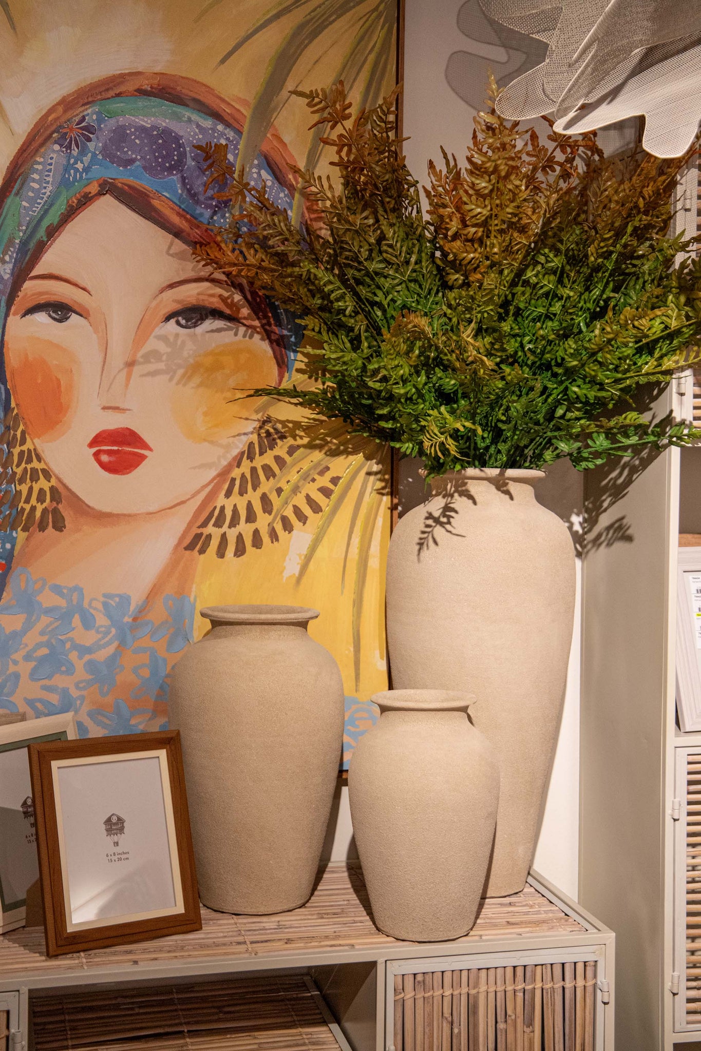 BROWN CERAMIC VASE 28x28x60 CM