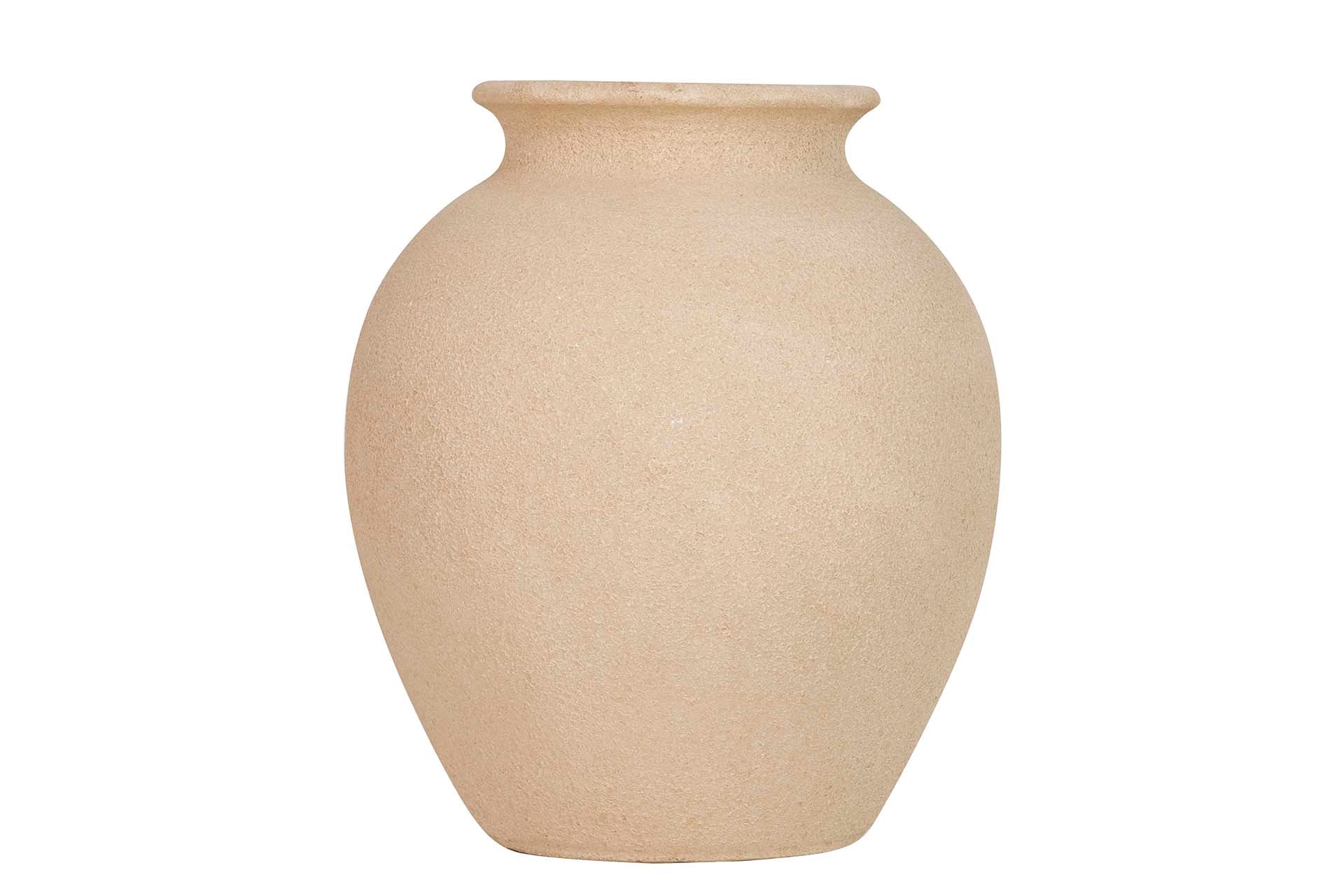 BROWN CERAMIC VASE 28x28x30 CM