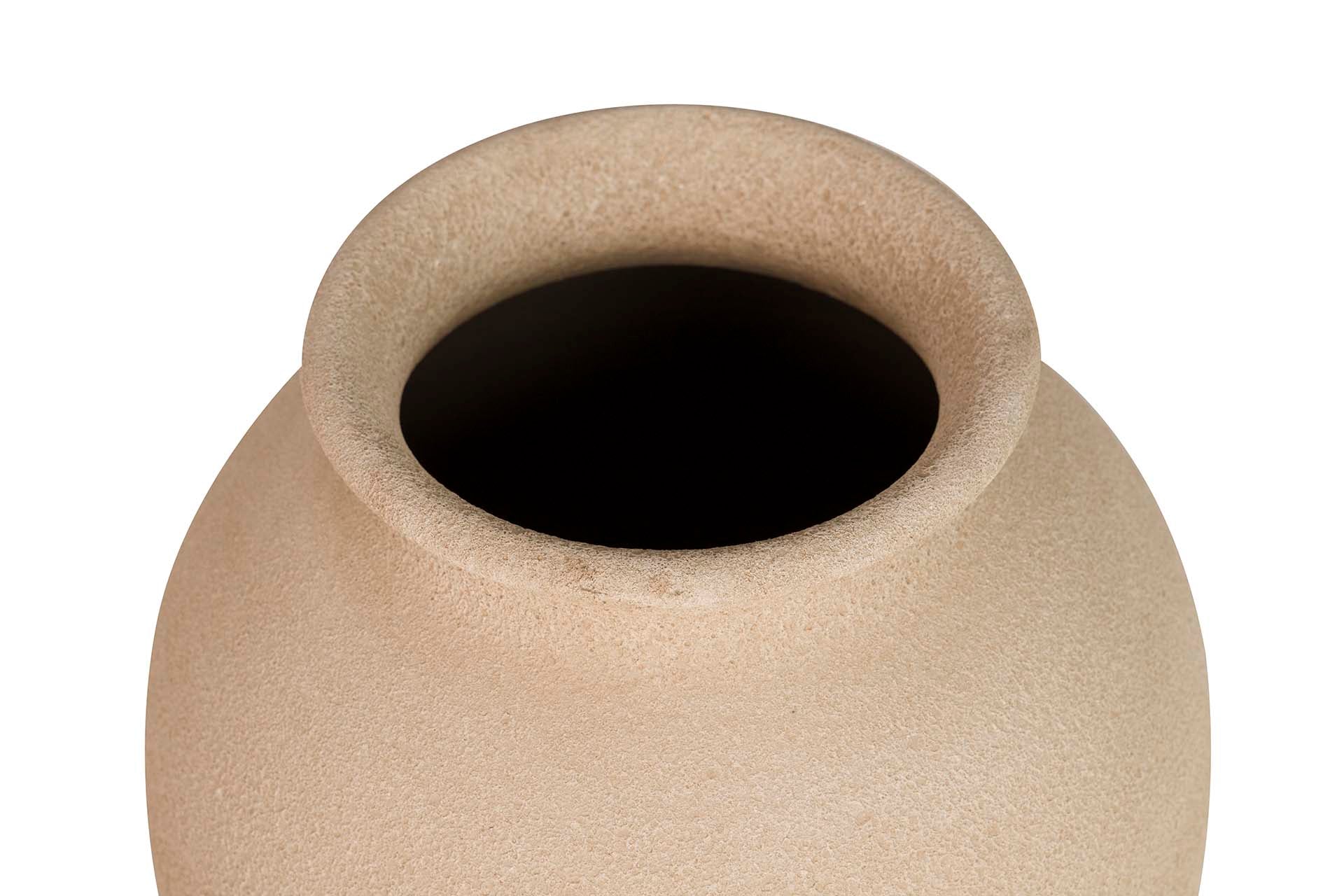 BROWN CERAMIC VASE 28x28x30 CM