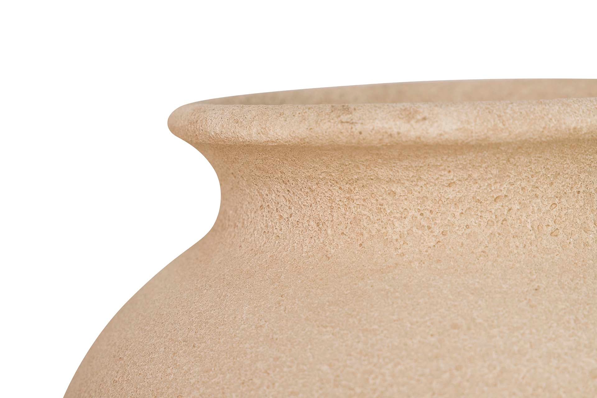 BROWN CERAMIC VASE 28x28x30 CM