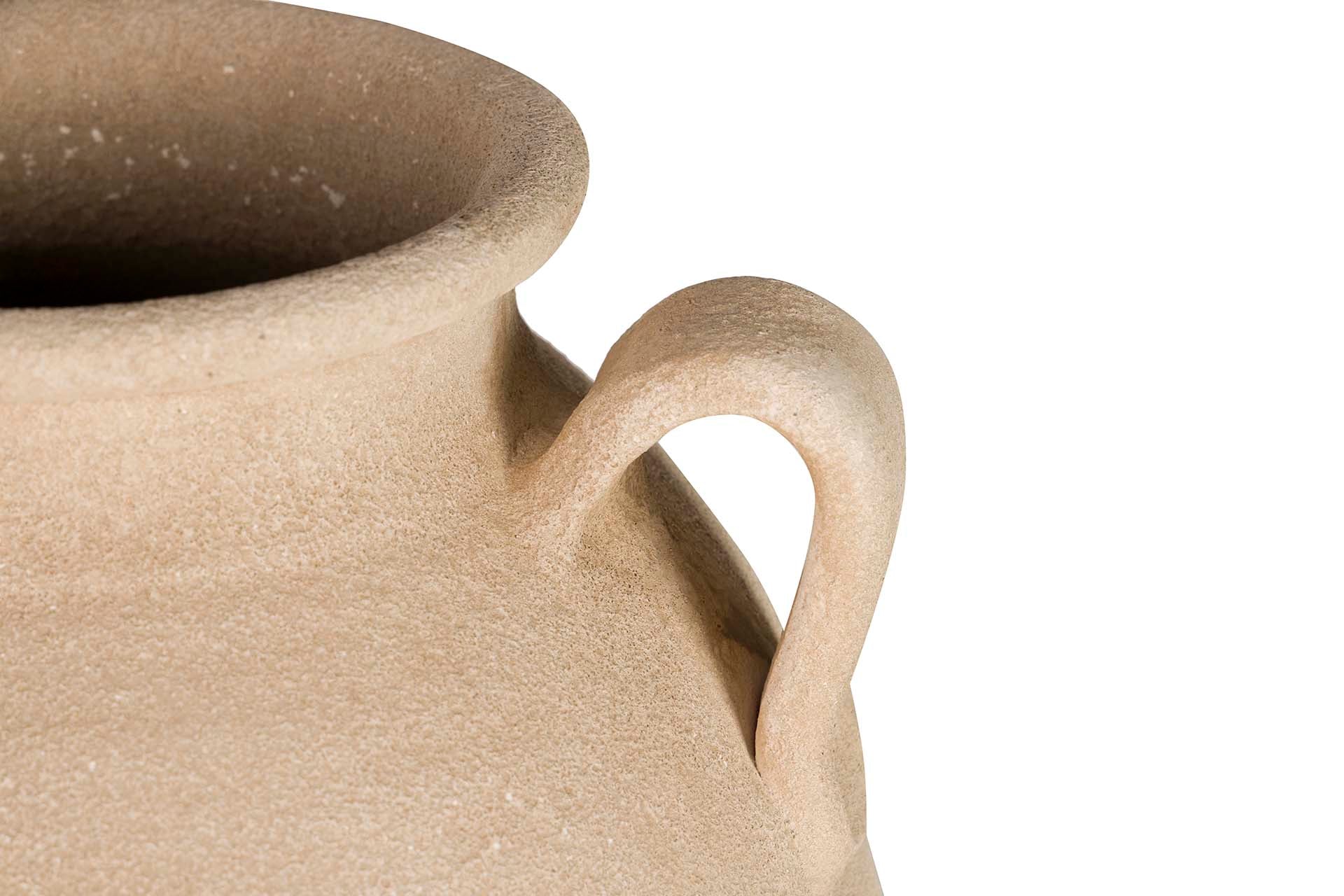 BROWN CERAMIC VASE 30x30x80 CM