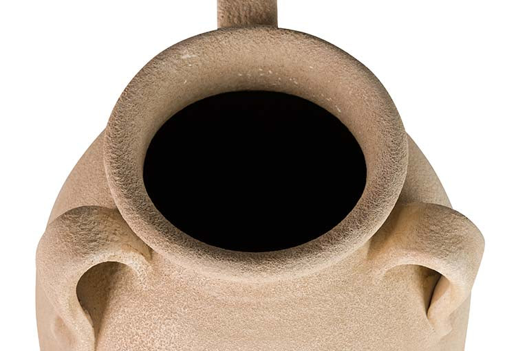 BROWN CERAMIC VASE 30x30x80 CM