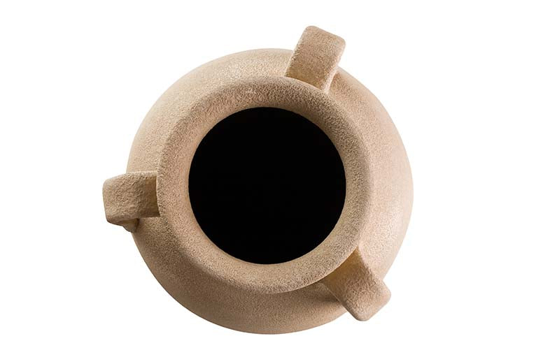 BROWN CERAMIC VASE 30x30x80 CM