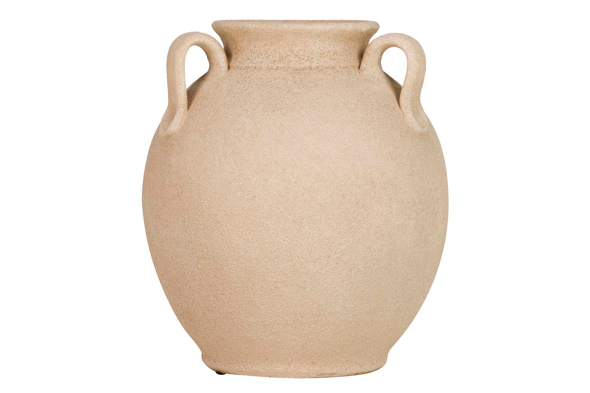 BROWN CERAMIC VASE 28x28x30 CM