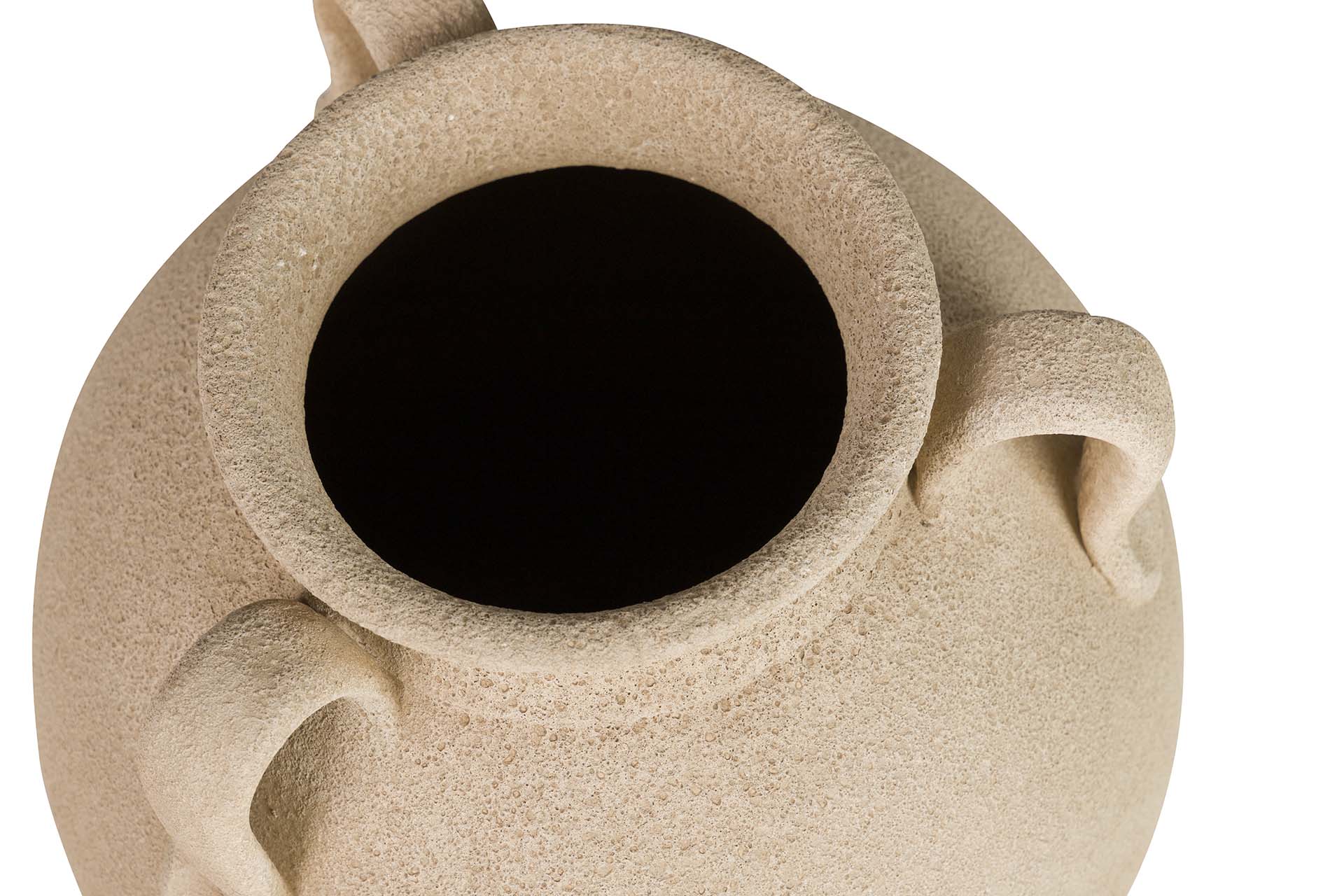 BROWN CERAMIC VASE 28x28x30 CM