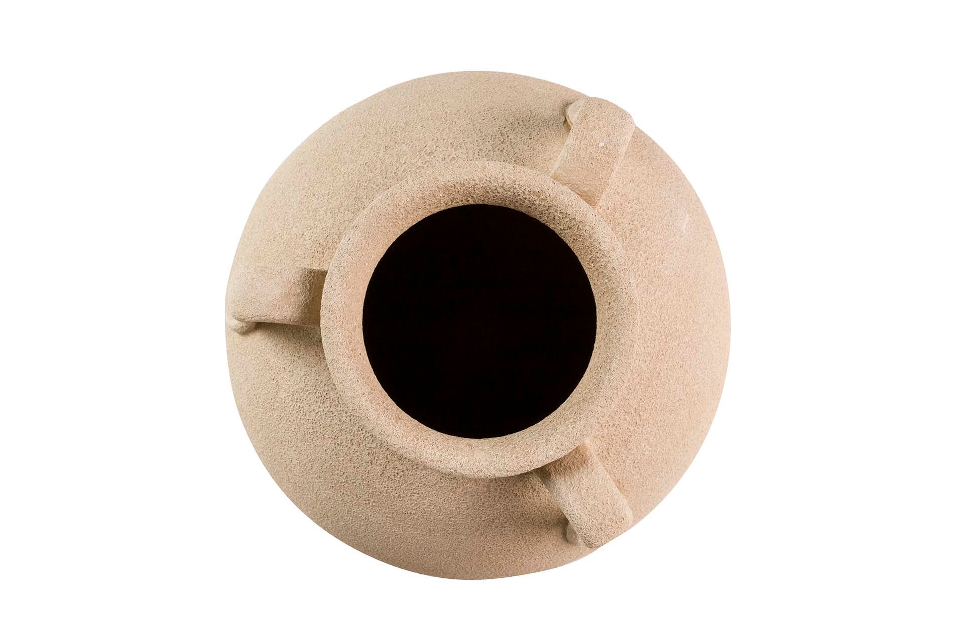 BROWN CERAMIC VASE 28x28x30 CM