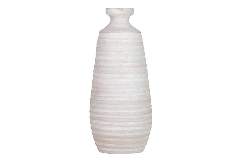 GREY CERAMIC VASE 18x18x50 CM
