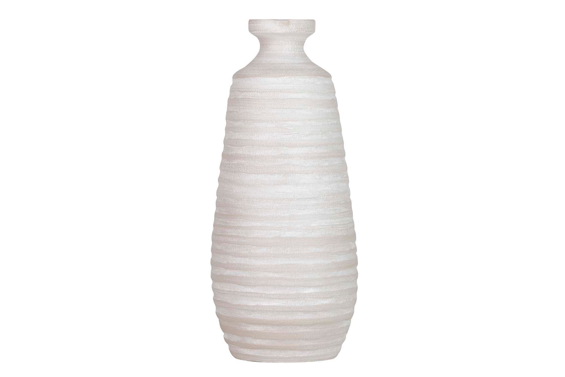 GREY CERAMIC VASE 18x18x50 CM