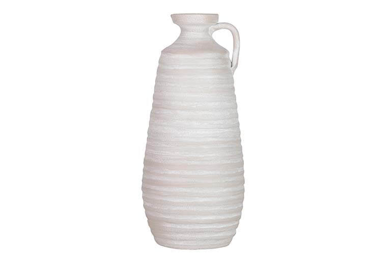 GREY CERAMIC VASE 18x18x50 CM