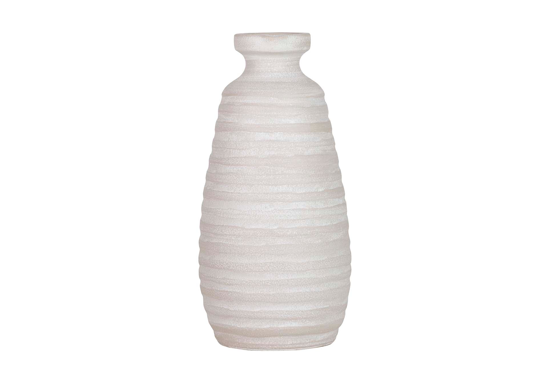 JARRON CERAMICA GRIS 18x18x40 CM