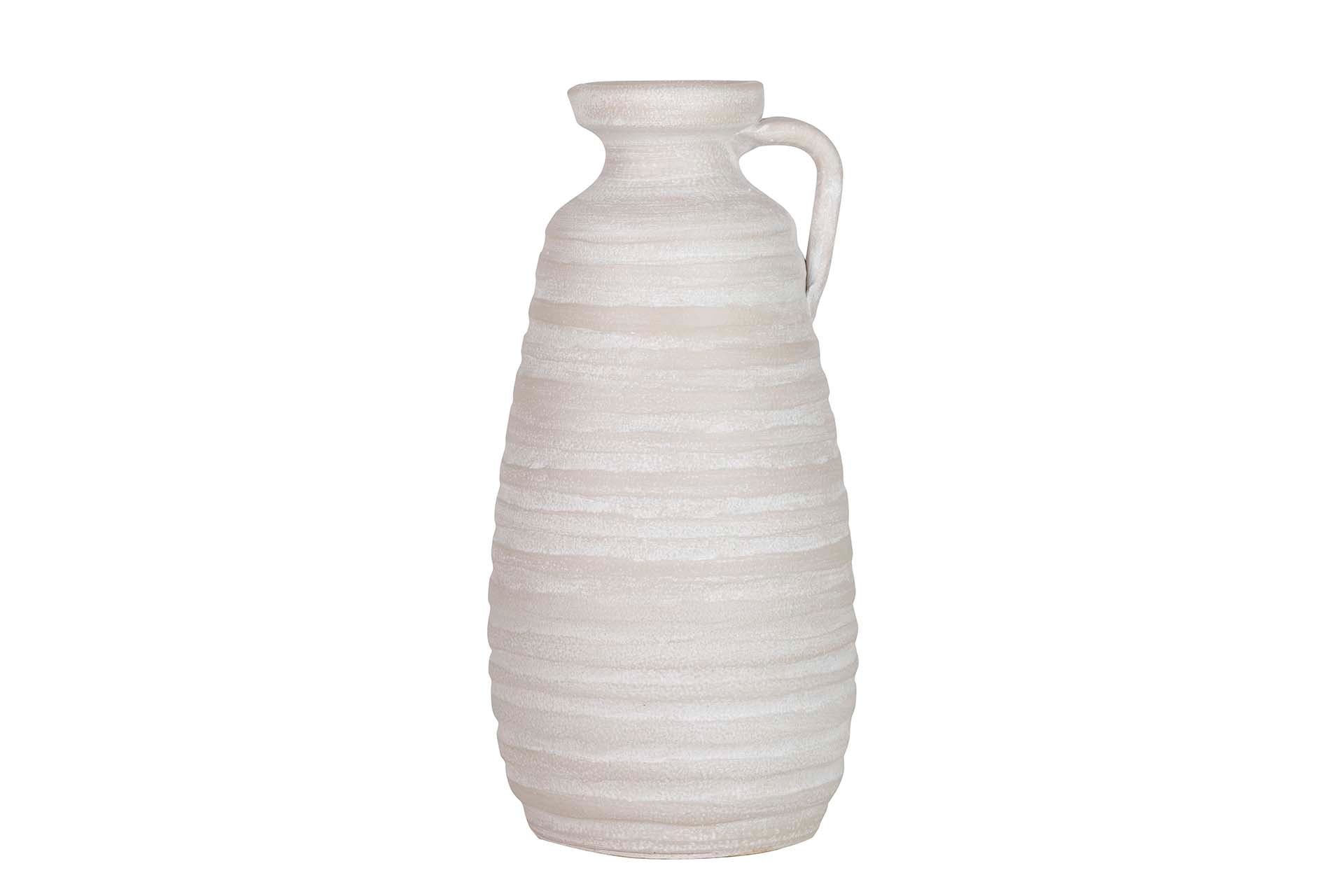 JARRON CERAMICA GRIS 18x18x40 CM