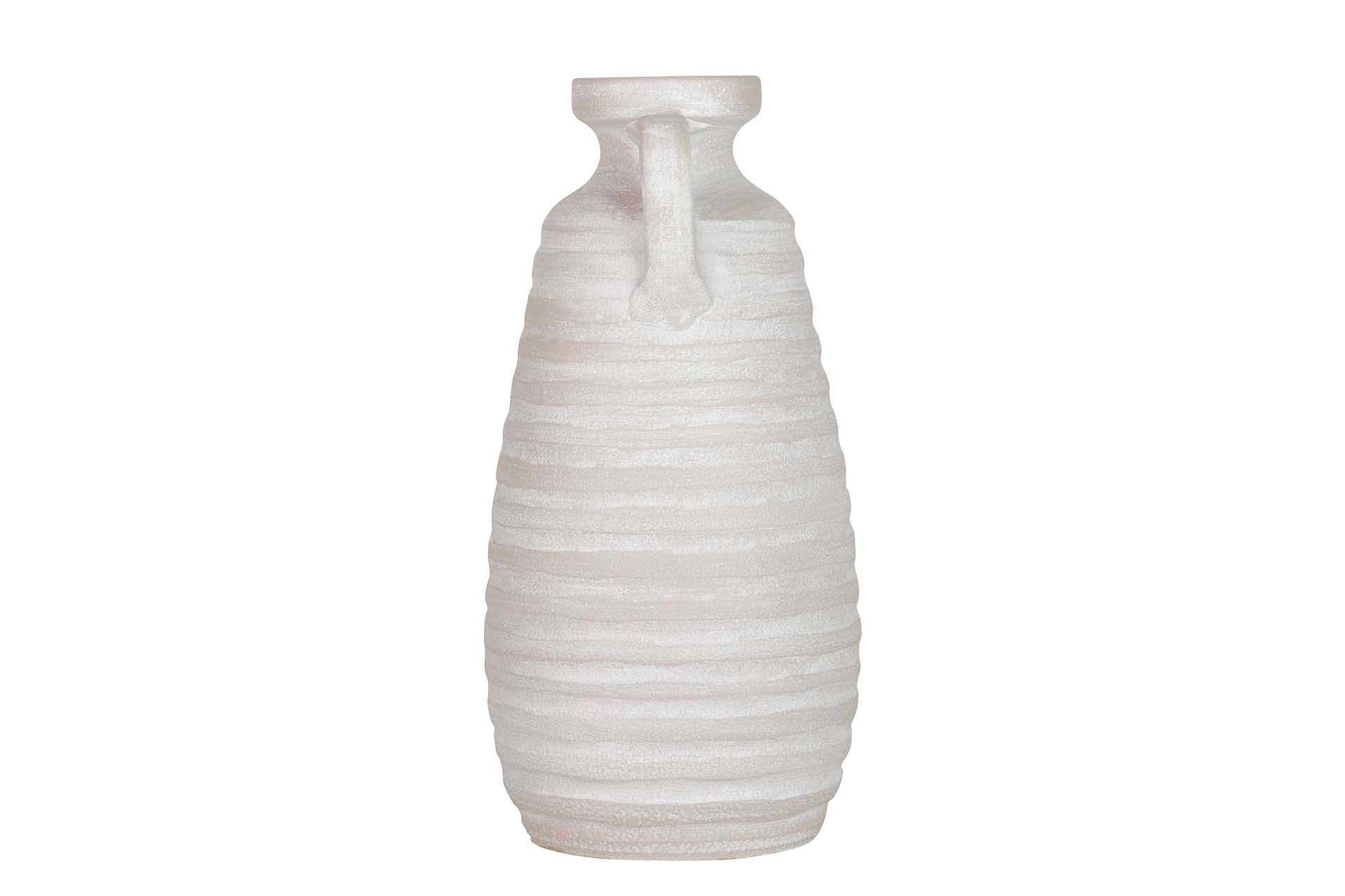 GREY CERAMIC VASE 18x18x40 CM