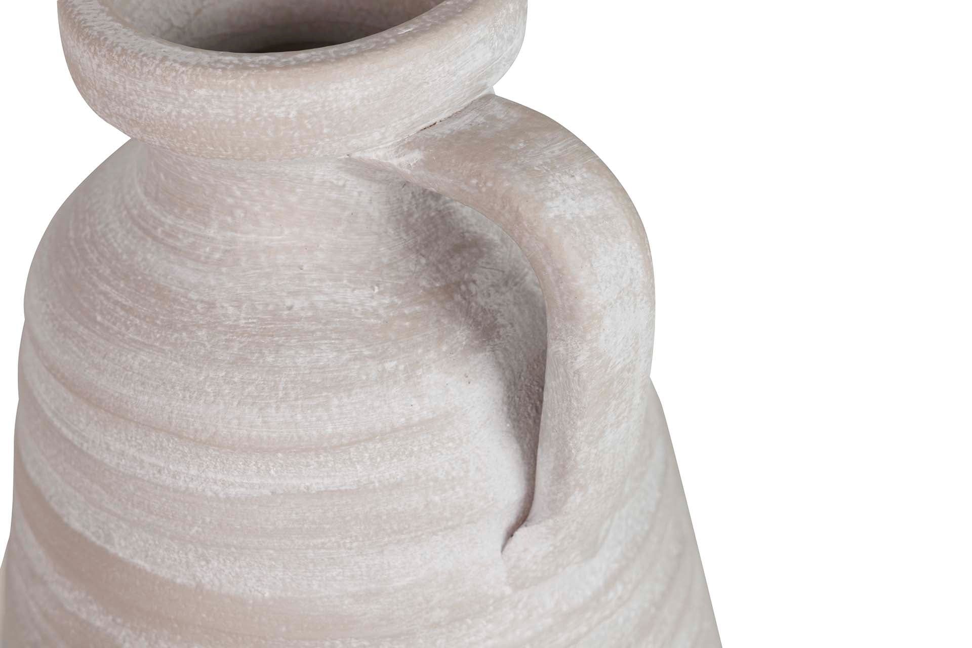 JARRON CERAMICA GRIS 18x18x40 CM