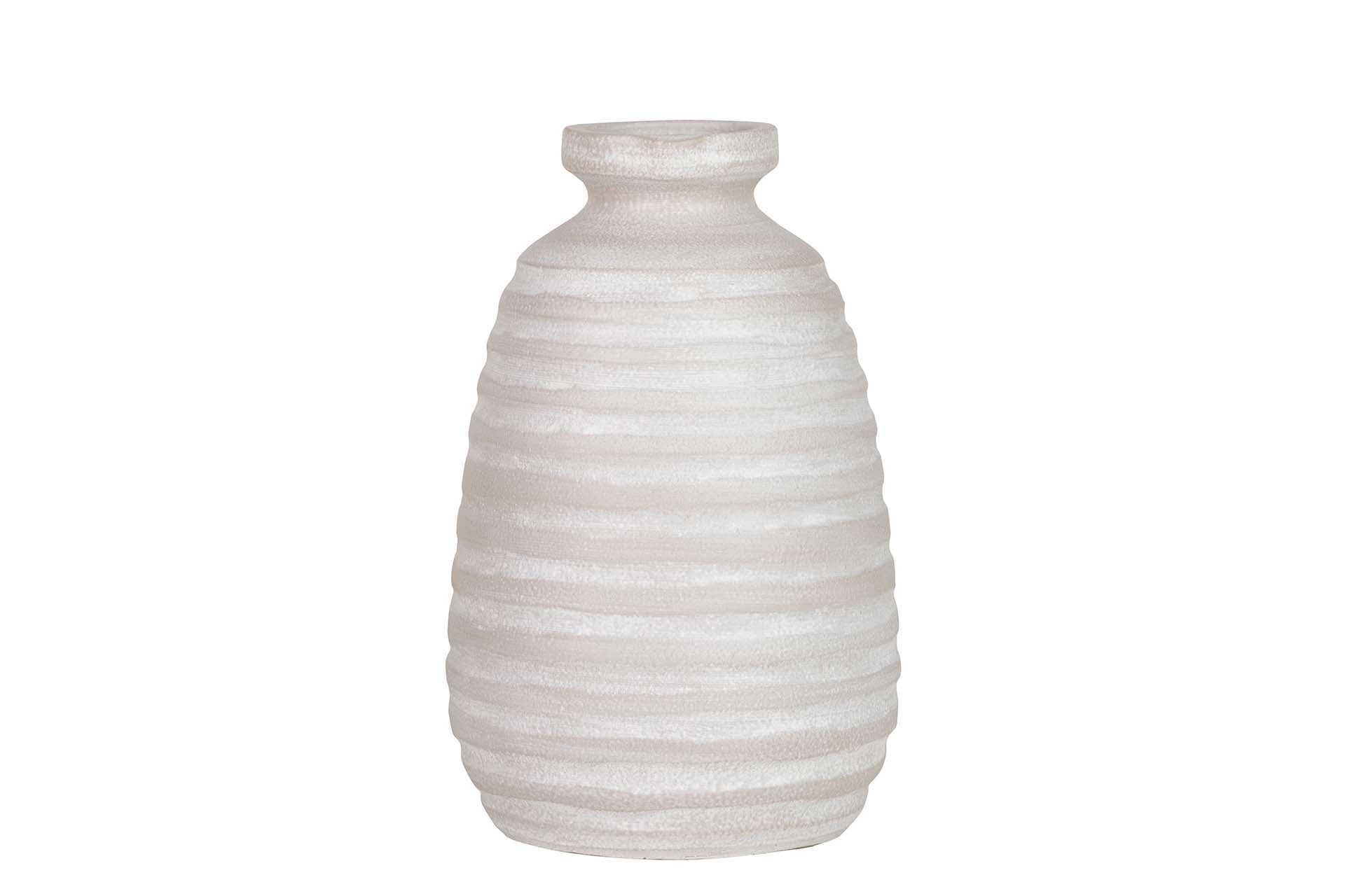 JARRON CERAMICA GRIS 18x18x30 CM