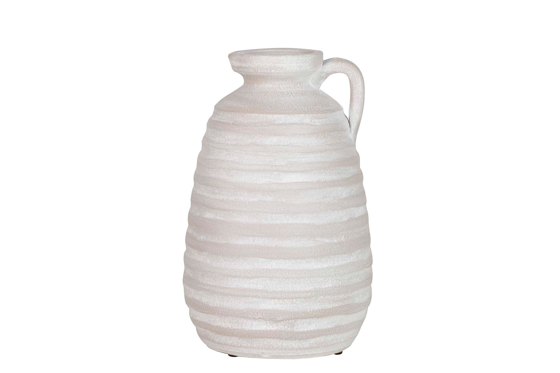 JARRON CERAMICA GRIS 18x18x30 CM