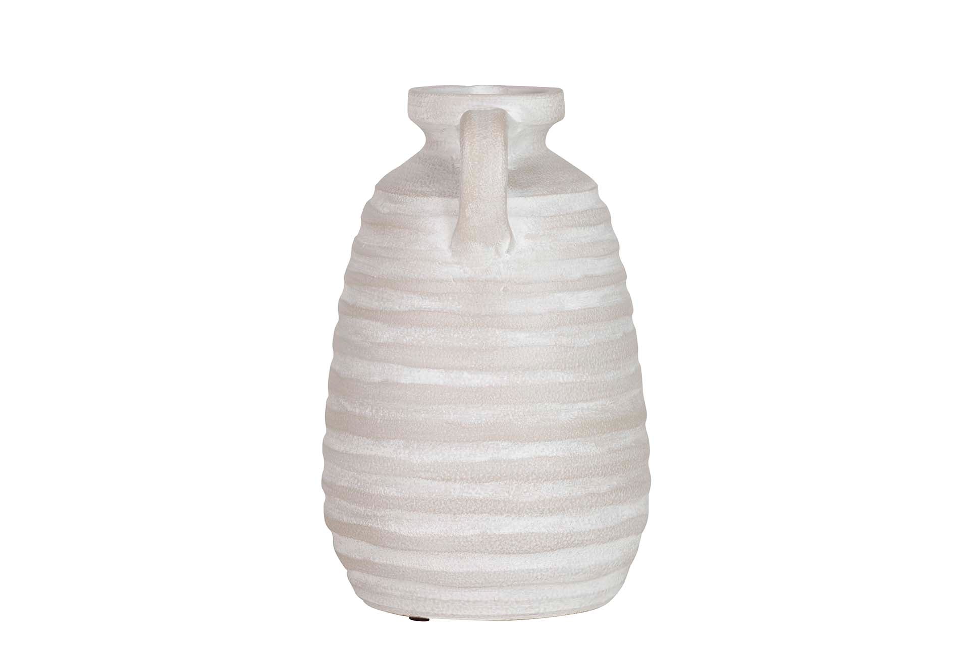 JARRON CERAMICA GRIS 18x18x30 CM
