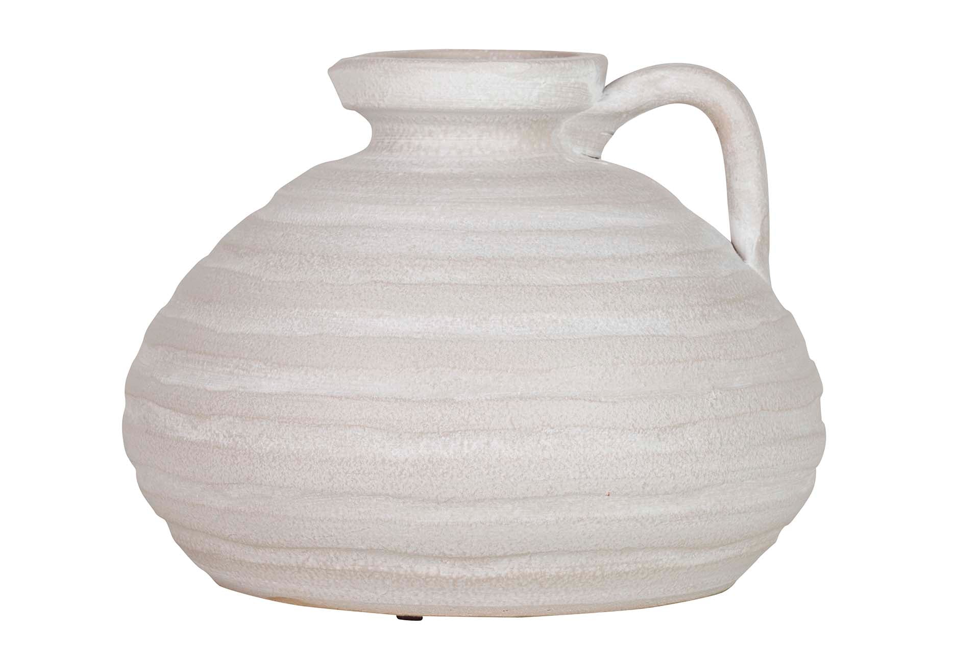 GREY CERAMIC VASE 24x24x17 CM