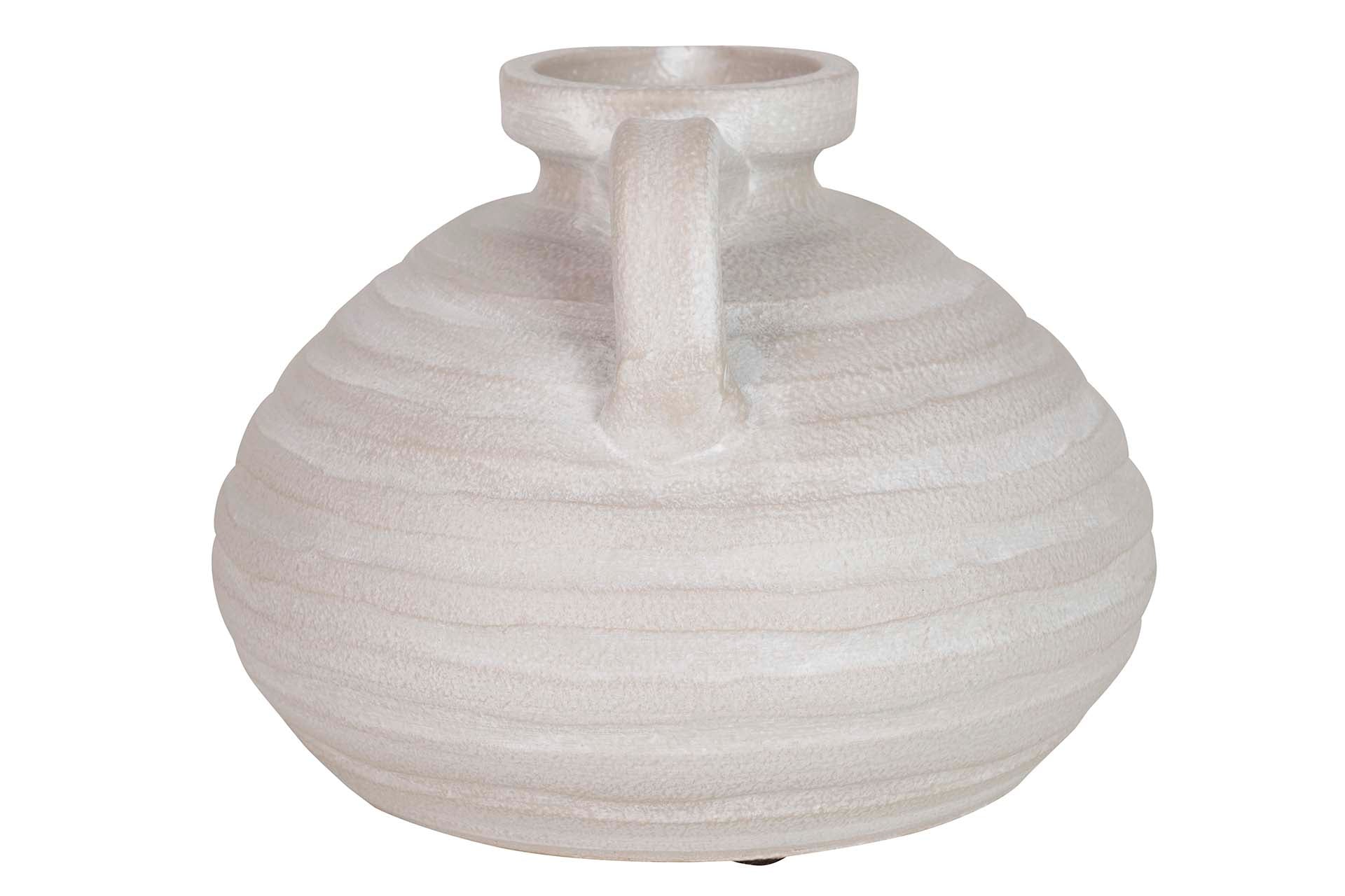GREY CERAMIC VASE 24x24x17 CM