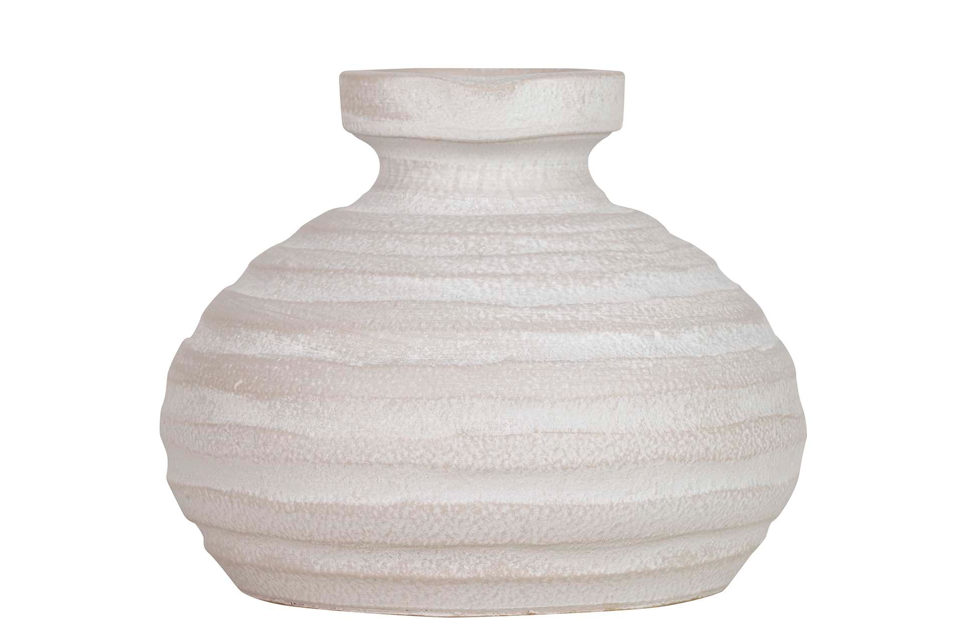 GRAY CERAMIC VASE 19x19x15 CM