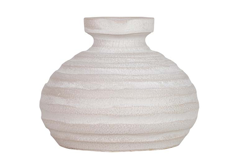 GRAY CERAMIC VASE 19x19x15 CM