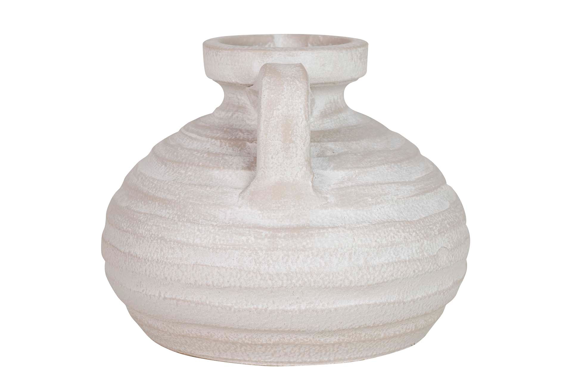 GRAY CERAMIC VASE 19x19x15 CM