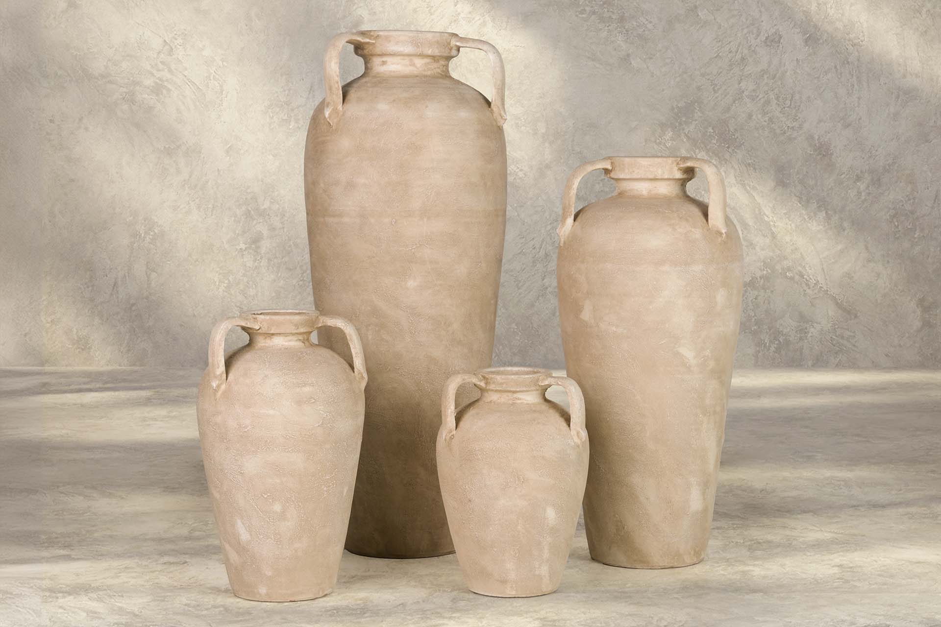 BROWN CERAMIC VASE 30x30x80 CM