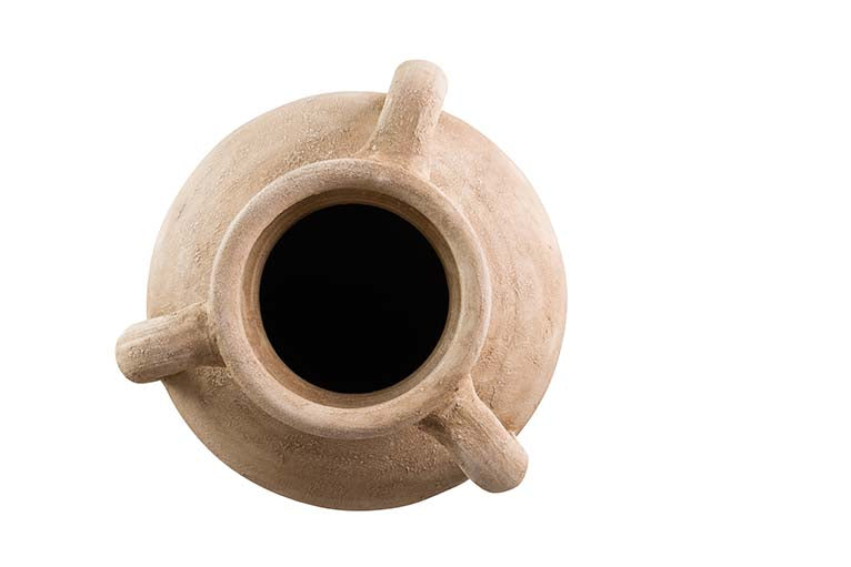 BROWN CERAMIC VASE 30x30x80 CM